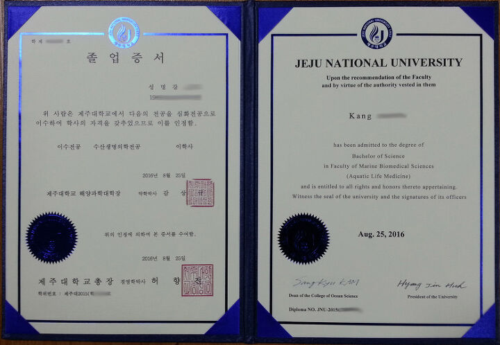 韩国济州大学毕业证模板-展示成绩单定制